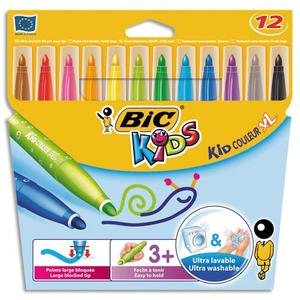 FEUTRES DESSIN PTE LARGE  BIC VISACOLOR X12ASS/BOX OF 12 WASHABLE MARKERS VISACOLOR LARGE POINT