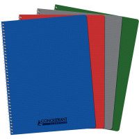 CAHIER 21X29,7 RI 100P 5x5 90G PP ASS/SPIRAL NOTEBOOK 81/2X11 INCHES