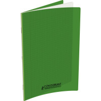 CAHIER 24X32 PIQ 96P SEYES 90G PP VERT/NOTEBOOK 24X32 96P GREEN  PLASTIC COVER