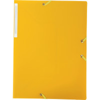 CHEMISE 24X32 3R ELASTIQUES PP JAUNE /YELLOW PLASTIC POCKET FOLDER