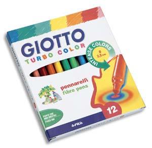FEUTRES DESSIN PTE MOY X12 ASSORTIS GIOTTO TURBO COLOR