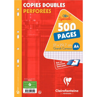 COPIES DOUBLES 21X29,7-500 PAGES SEYES 90G PERF SOS NOTES OXFORD/DOUBLE COPY SEYES