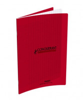 CAHIER 24X32 PIQ 192P SEYES 90G PP ROUGE
