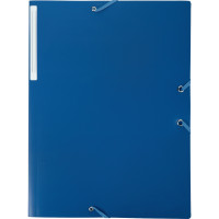 CHEMISE 24X32 3R ELASTIQUES PP BLEU/BLUE PLASTIC POCKET FOLDER