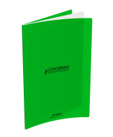 CAHIER 24X32 PIQ 96P SEYES 90G PP VERT/NOTEBOOK 24X32 96P GREEN  PLASTIC COVER