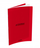 CAHIER 24X32 PIQ 96P SEYES 90G PP ROUGE/NOTEBOOK 24X32 96P RED  PLASTIC COVER